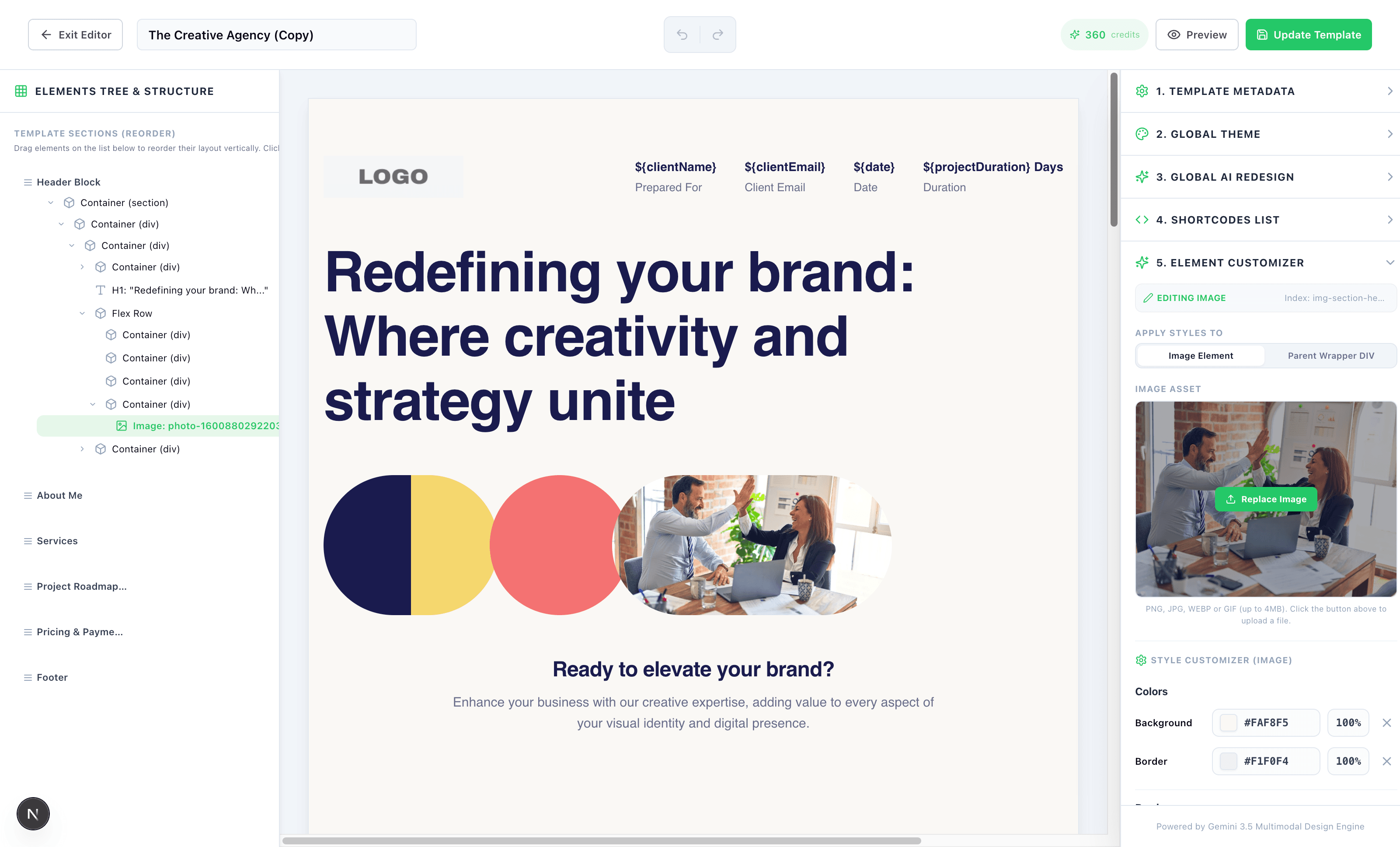 Template Builder screenshot 1